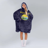 Load image into Gallery viewer, Montana Flag Blanket Hoodie
