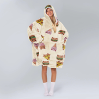 Load image into Gallery viewer, Fast Food Sweets Kittys Blanket Hoodie
