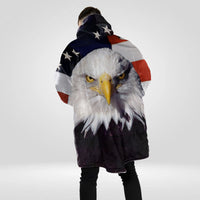 Load image into Gallery viewer, USA Flag Eagle - Patriot Wearable Blanket
