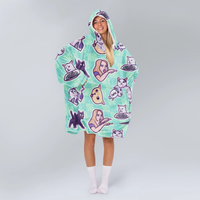 Load image into Gallery viewer, Iconic Cat Memes Blanket Hoodie
