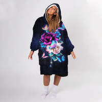 Load image into Gallery viewer, To My Mom Flower Blanket Hoodie
