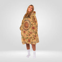 Load image into Gallery viewer, Yellow Sun and Moon Blanket Hoodie
