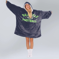Load image into Gallery viewer, Seattle Football Blanket Hoodie
