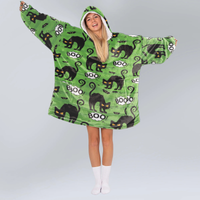 Load image into Gallery viewer, Angry Cat Blanket Hoodie
