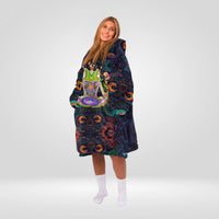 Load image into Gallery viewer, Frog Mushroom Hippie Eyes Blanket Hoodie

