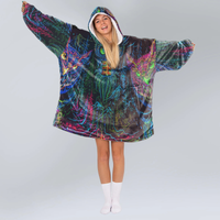 Load image into Gallery viewer, Psychedelic Owl Blanket Hoodie
