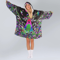Load image into Gallery viewer, Psychedelic Mushroom Blanket Hoodie
