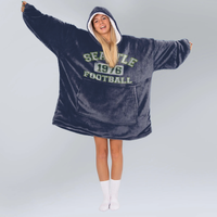 Load image into Gallery viewer, Seattle Football Blanket Hoodie
