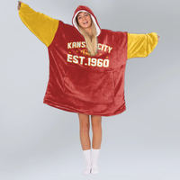 Load image into Gallery viewer, Kansas City Football Blanket Hoodie
