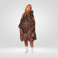 Load image into Gallery viewer, Orange Sun and Moon Blanket Hoodie

