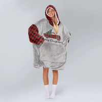Load image into Gallery viewer, Merry Christmas Blanket Hoodie
