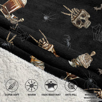 Load image into Gallery viewer, Skeleton Drinks Blanket Hoodie
