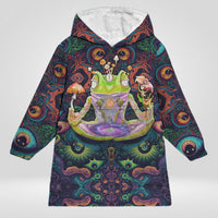 Load image into Gallery viewer, Frog Mushroom Hippie Eyes Blanket Hoodie
