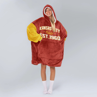 Load image into Gallery viewer, Kansas City Football Blanket Hoodie
