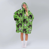 Load image into Gallery viewer, Angry Cat Blanket Hoodie
