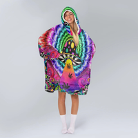 Load image into Gallery viewer, Psychedelic Mushroom Blanket Hoodie
