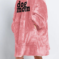 Load image into Gallery viewer, Dog Mom Black Print - Dog Mom Wearable Blanket
