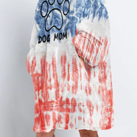 Load image into Gallery viewer, Americana Tie Dye - Dog Mom Wearable Blanket
