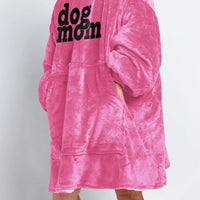 Load image into Gallery viewer, Dog Mom Black Print - Dog Mom Wearable Blanket
