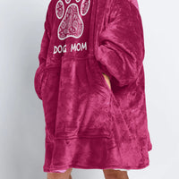 Load image into Gallery viewer, White Floral Print Maroon - Dog Mom Wearable Blanket
