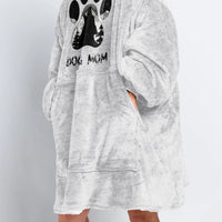 Load image into Gallery viewer, Ash Howling Wolf Print - Dog Mom Wearable Blanket
