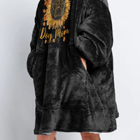 Load image into Gallery viewer, Sunflower Black - Dog Mom Wearable Blanket
