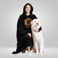 Load image into Gallery viewer, Sunflower Black - Dog Mom Wearable Blanket
