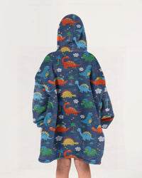 Load image into Gallery viewer, Kids Dinosaur Blanket Hoodie
