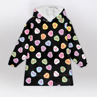 Load image into Gallery viewer, Conversation Hearts Blanket Hoodie
