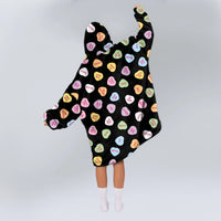 Load image into Gallery viewer, Conversation Hearts Blanket Hoodie
