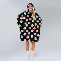 Load image into Gallery viewer, Conversation Hearts Blanket Hoodie
