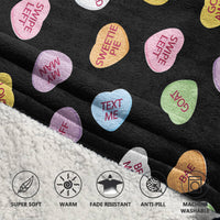 Load image into Gallery viewer, Conversation Hearts Blanket Hoodie
