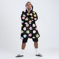Load image into Gallery viewer, Conversation Hearts Blanket Hoodie
