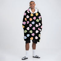 Load image into Gallery viewer, Conversation Hearts Blanket Hoodie
