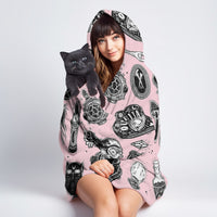 Load image into Gallery viewer, Ouija Pink - Cat Mom Blanket Hoodie
