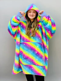 Load image into Gallery viewer, Rainbow Blanket Hoodie
