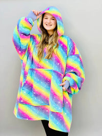 Load image into Gallery viewer, Rainbow Blanket Hoodie
