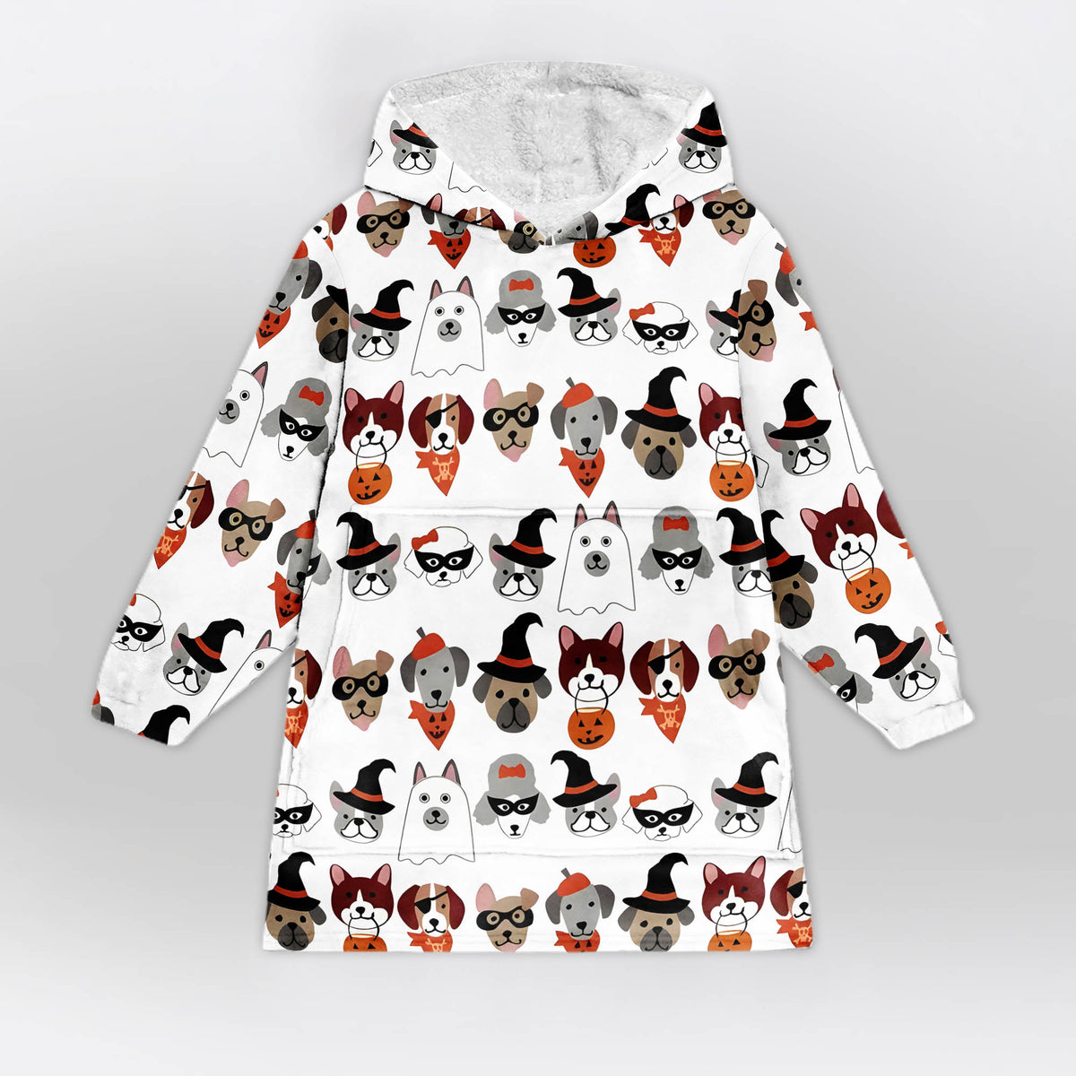 Cute Dogs Halloween Blanket Hoodie