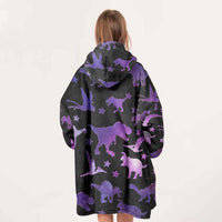 Load image into Gallery viewer, Kids Just A Girl Who Loves Dinosaurs Blanket Hoodie
