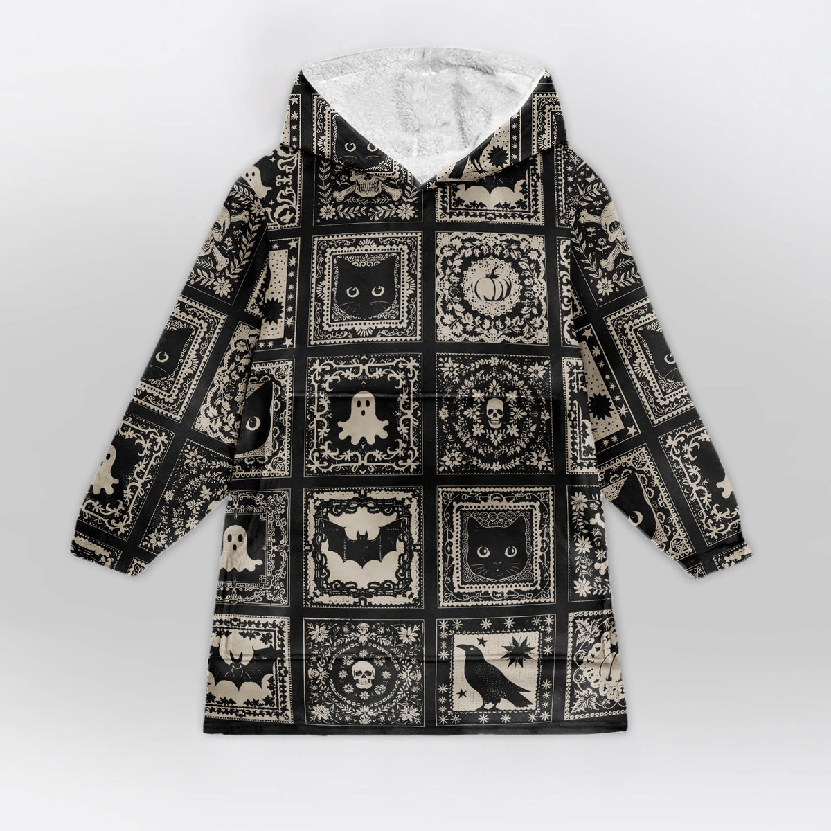 Gothic Spooky Season Blanket Hoodie