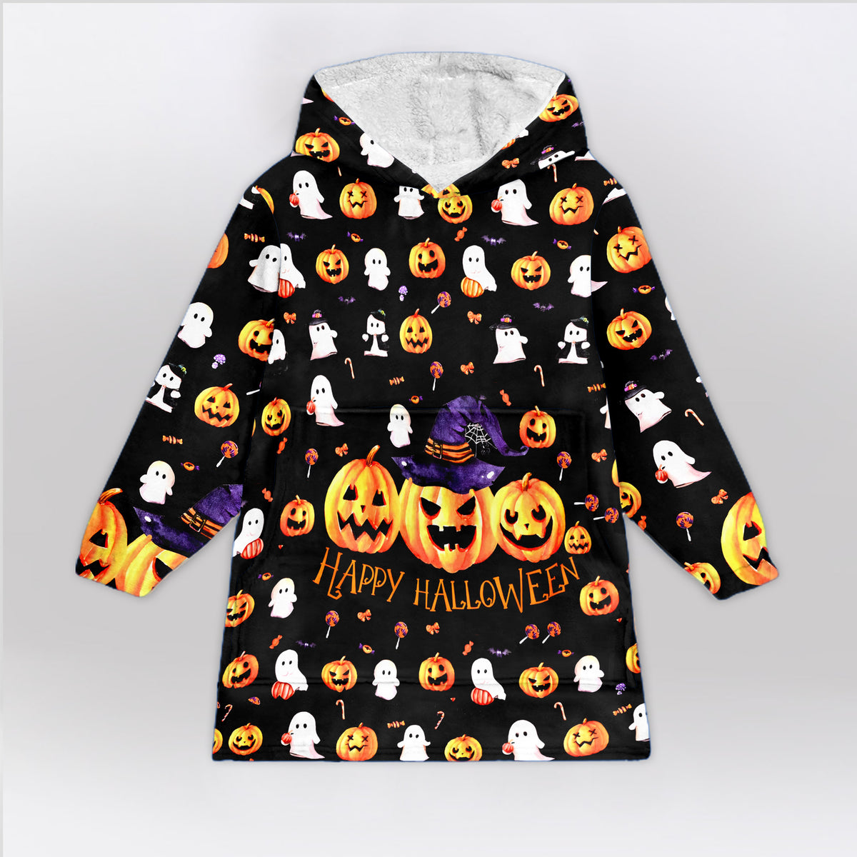 Happy Halloween Blanket Hoodie