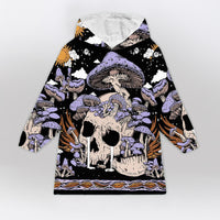 Load image into Gallery viewer, Mushroom Skeleton Blanket Hoodie
