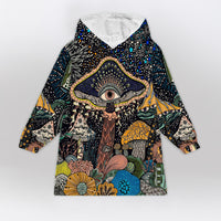 Load image into Gallery viewer, Mushroom Eyes Blanket Hoodie
