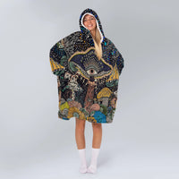 Load image into Gallery viewer, Mushroom Eyes Blanket Hoodie
