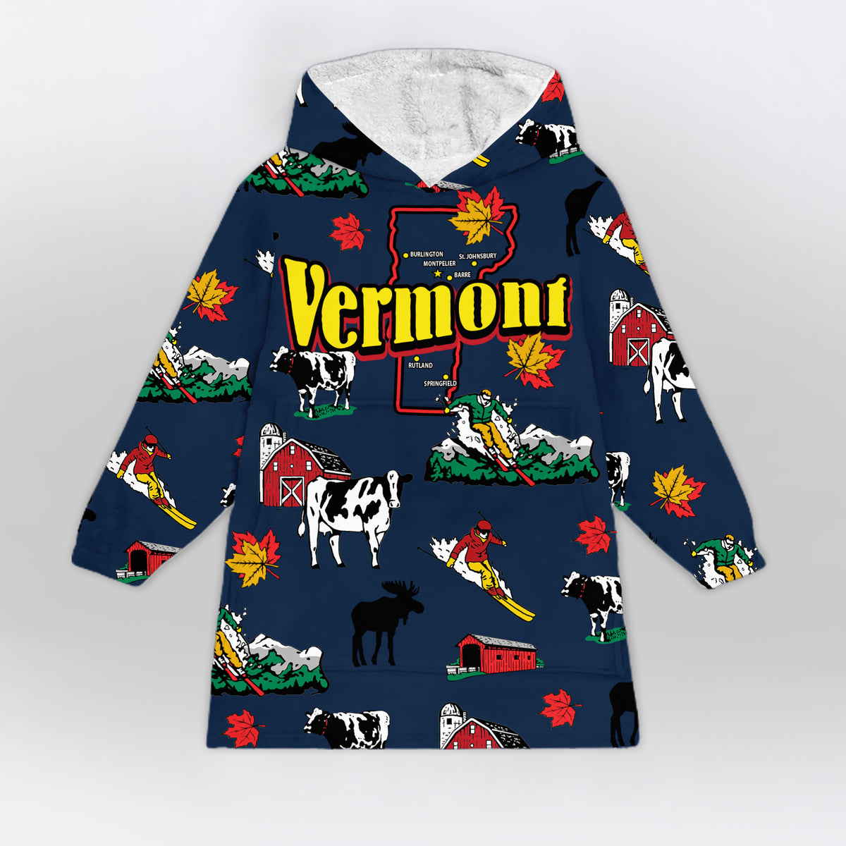 Vermont Navy Blanket Hoodie