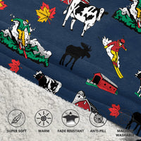 Load image into Gallery viewer, Vermont Navy Blanket Hoodie
