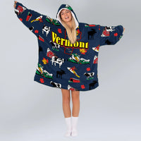 Load image into Gallery viewer, Vermont Navy Blanket Hoodie
