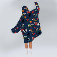 Load image into Gallery viewer, Vermont Navy Blanket Hoodie
