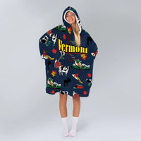Load image into Gallery viewer, Vermont Navy Blanket Hoodie

