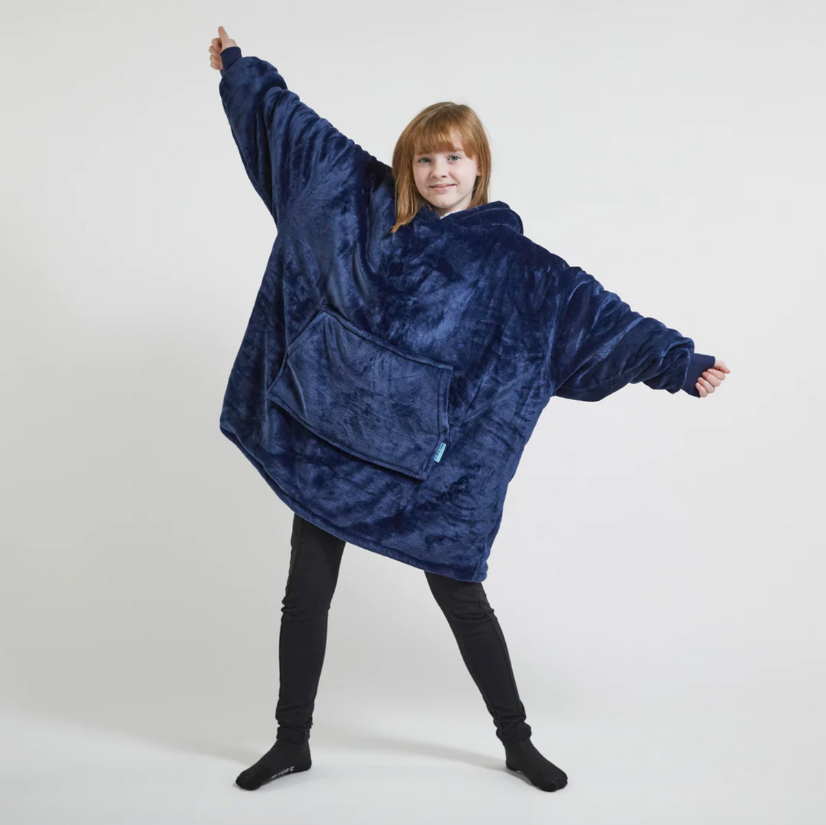 Kids Navy Blanket Hoodie